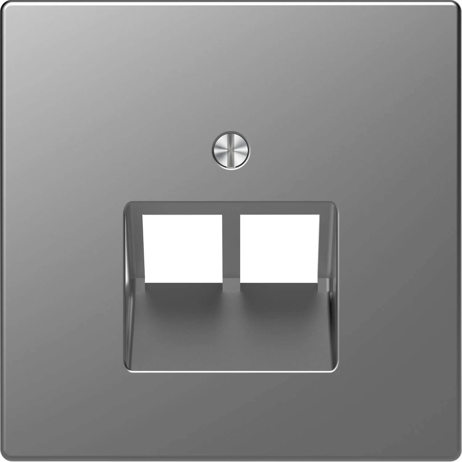 Merten System Design 2-იანი ინტერნეტის როზეტის ხუფი, ნაცრისფერი — ქსელის სადენი